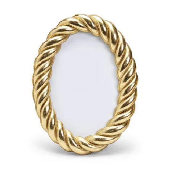 GILDED ROPE FRAME 5X7" OVAL