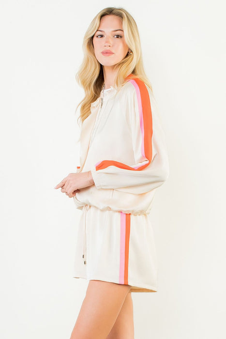 Track Suit Jacket Shorts Set