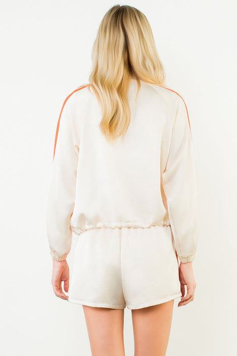 Track Suit Jacket Shorts Set