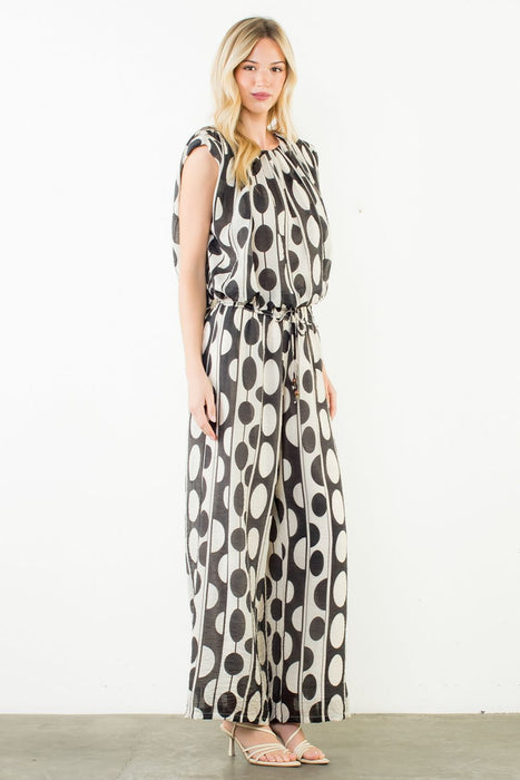 Oval Geometric Top & Pants Set