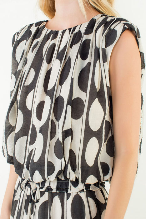 Oval Geometric Top & Pants Set