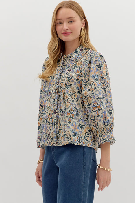 Blouse With Ruffle Detail