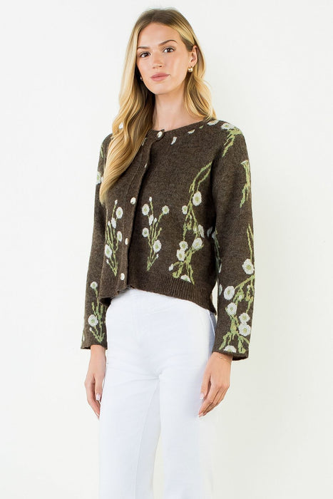 Cherry Blossom Print Cardigan