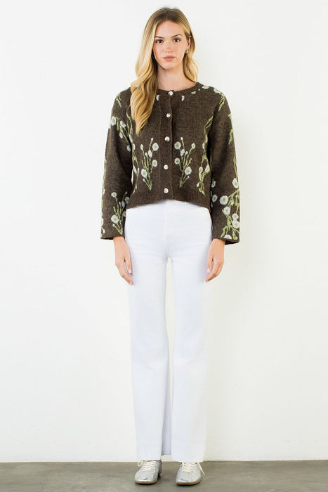 Cherry Blossom Print Cardigan