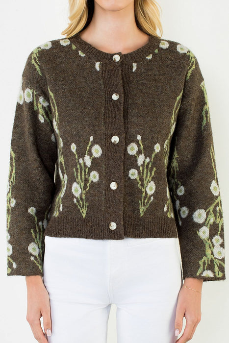 Cherry Blossom Print Cardigan