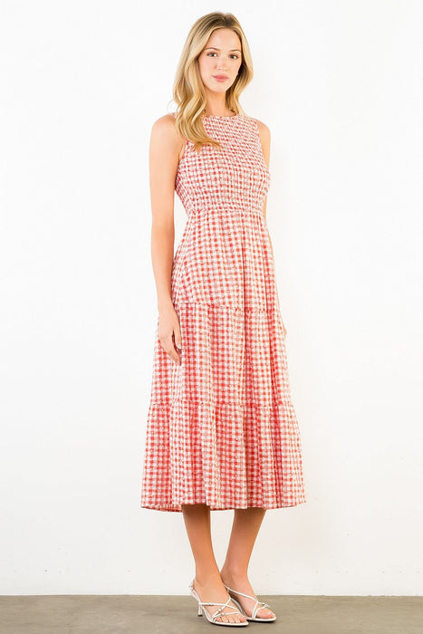 Sleeveless Gingham Dress
