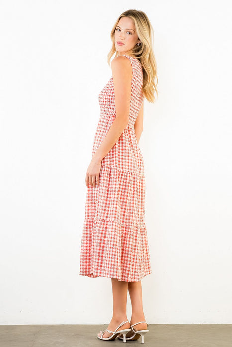 Sleeveless Gingham Dress