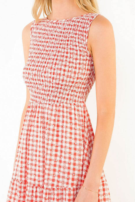 Sleeveless Gingham Dress