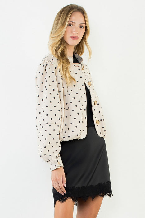 Polka Dot Jacket with Pockets