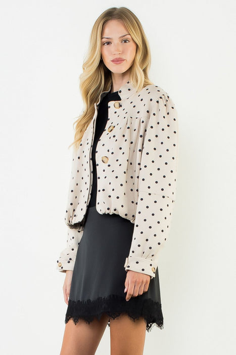 Polka Dot Jacket with Pockets