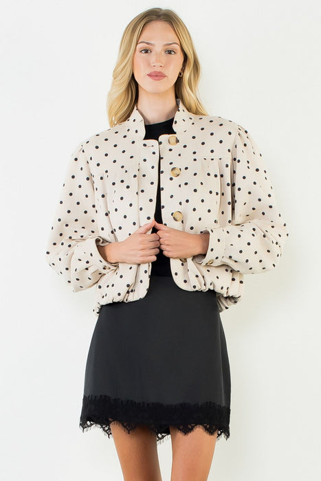 Polka Dot Jacket with Pockets