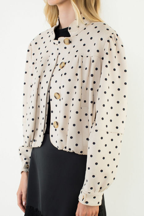 Polka Dot Jacket with Pockets