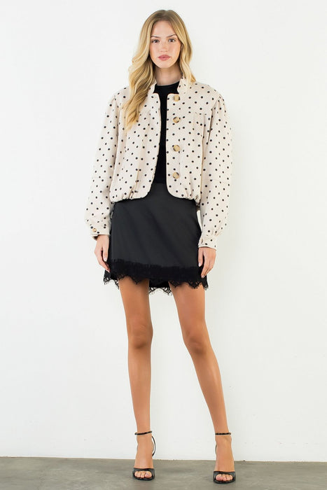Polka Dot Jacket with Pockets