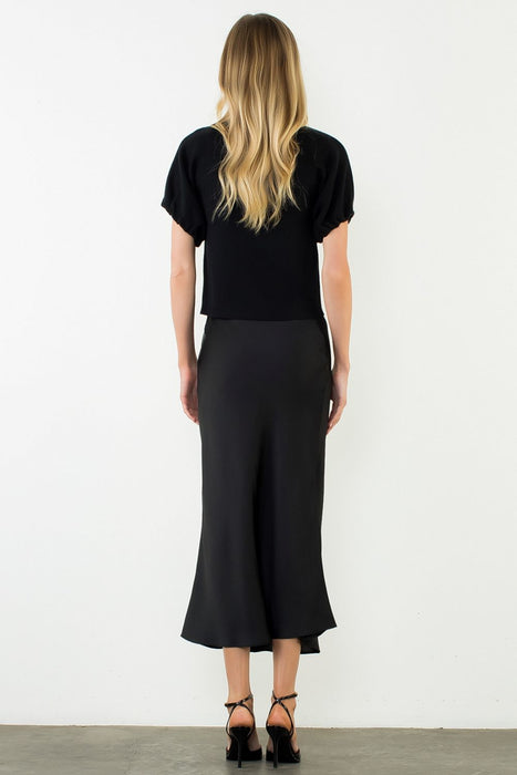 Mock Neck Suede Top