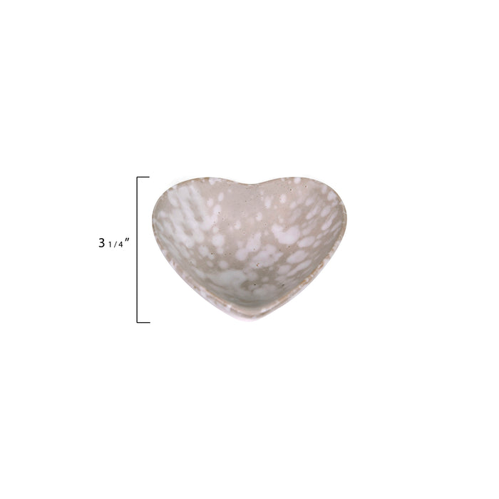 STONEWARE HEART DISH 3.25"