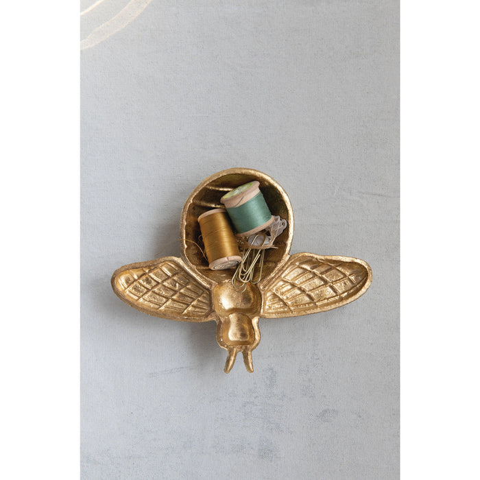 SMALL BEE PIN DISH GOLD 4.5"